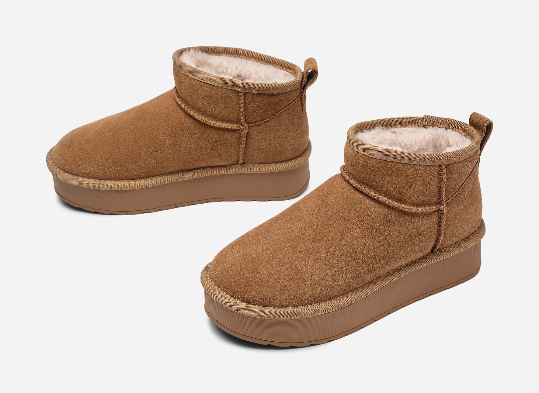 CLOU, Varmfodrade boots Beigea