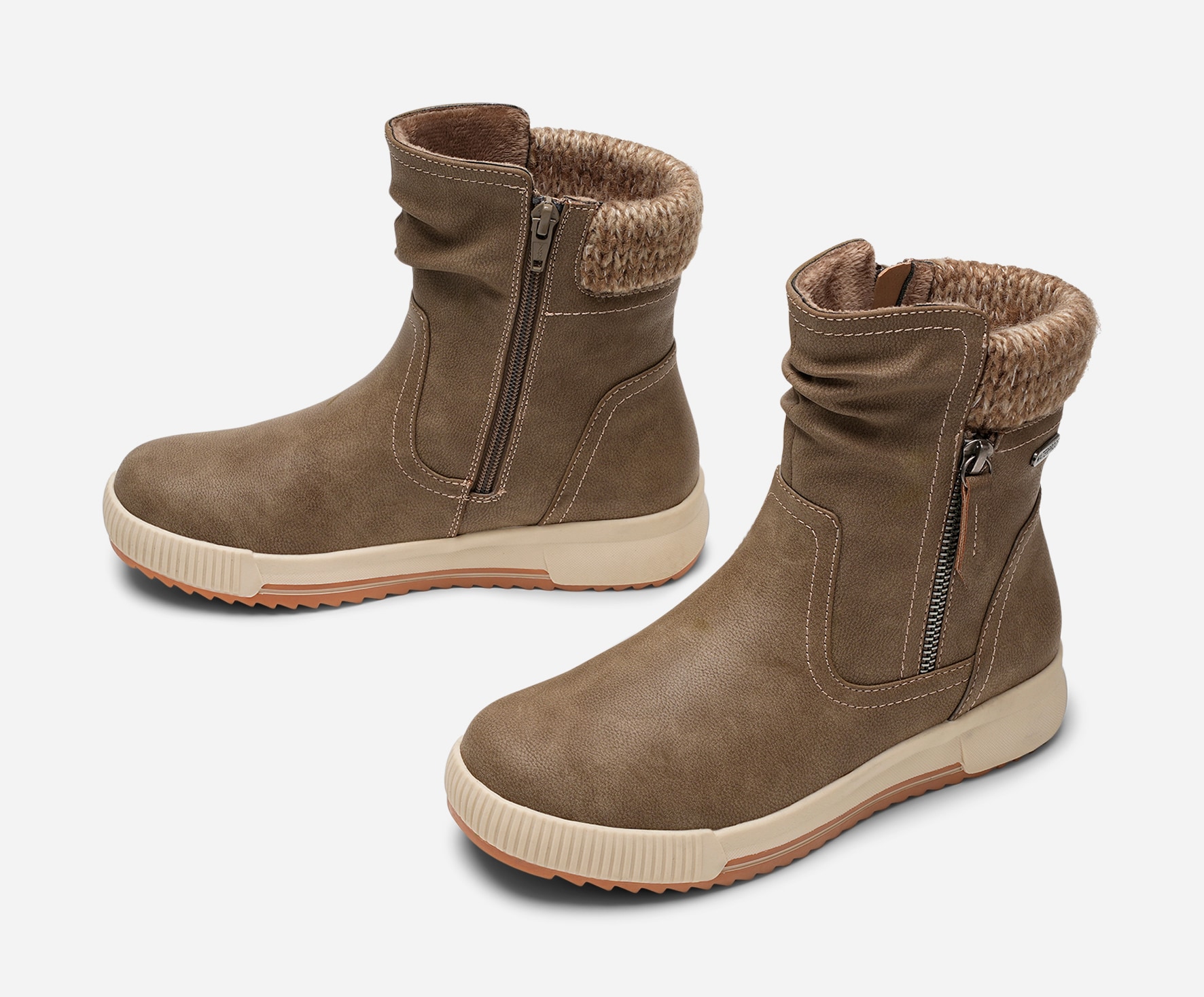 CLOU, Varmfodrade boots, waterproof Beigea