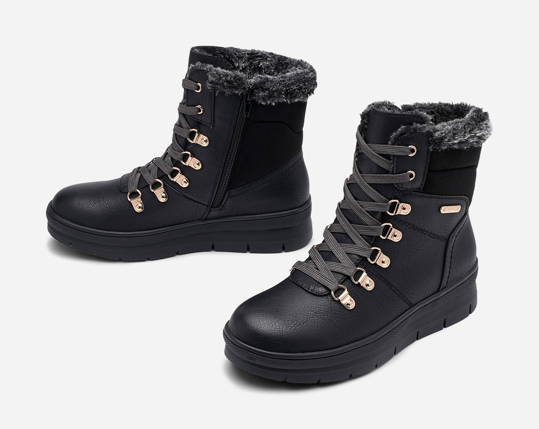 CLOU COMFORT, Varmfodrade kängor waterproof Svarta