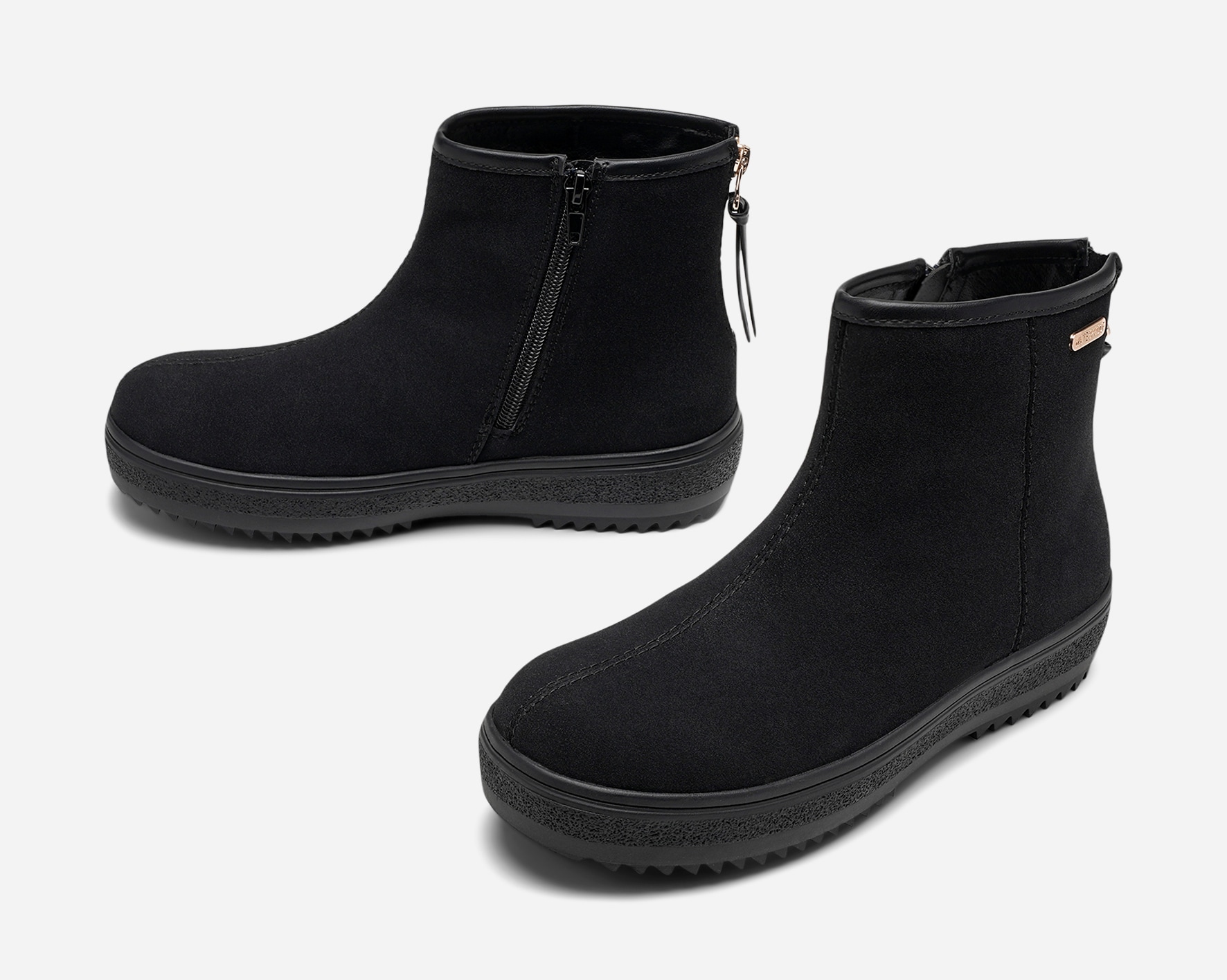 CLOU, Varmfodrade boots med inbyggd brodd Svarta