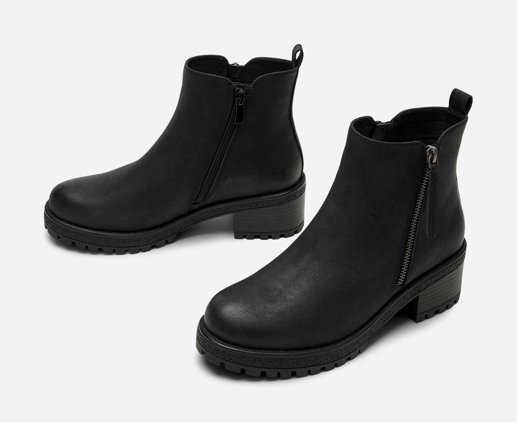 CLOU COMFORT, Boots med dragkedja Svarta