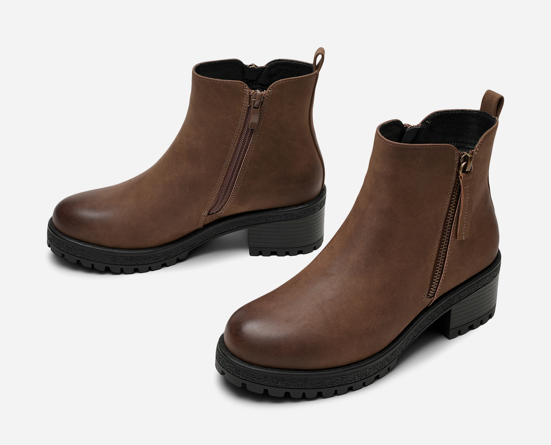 CLOU COMFORT, Boots med dragkedja Bruna