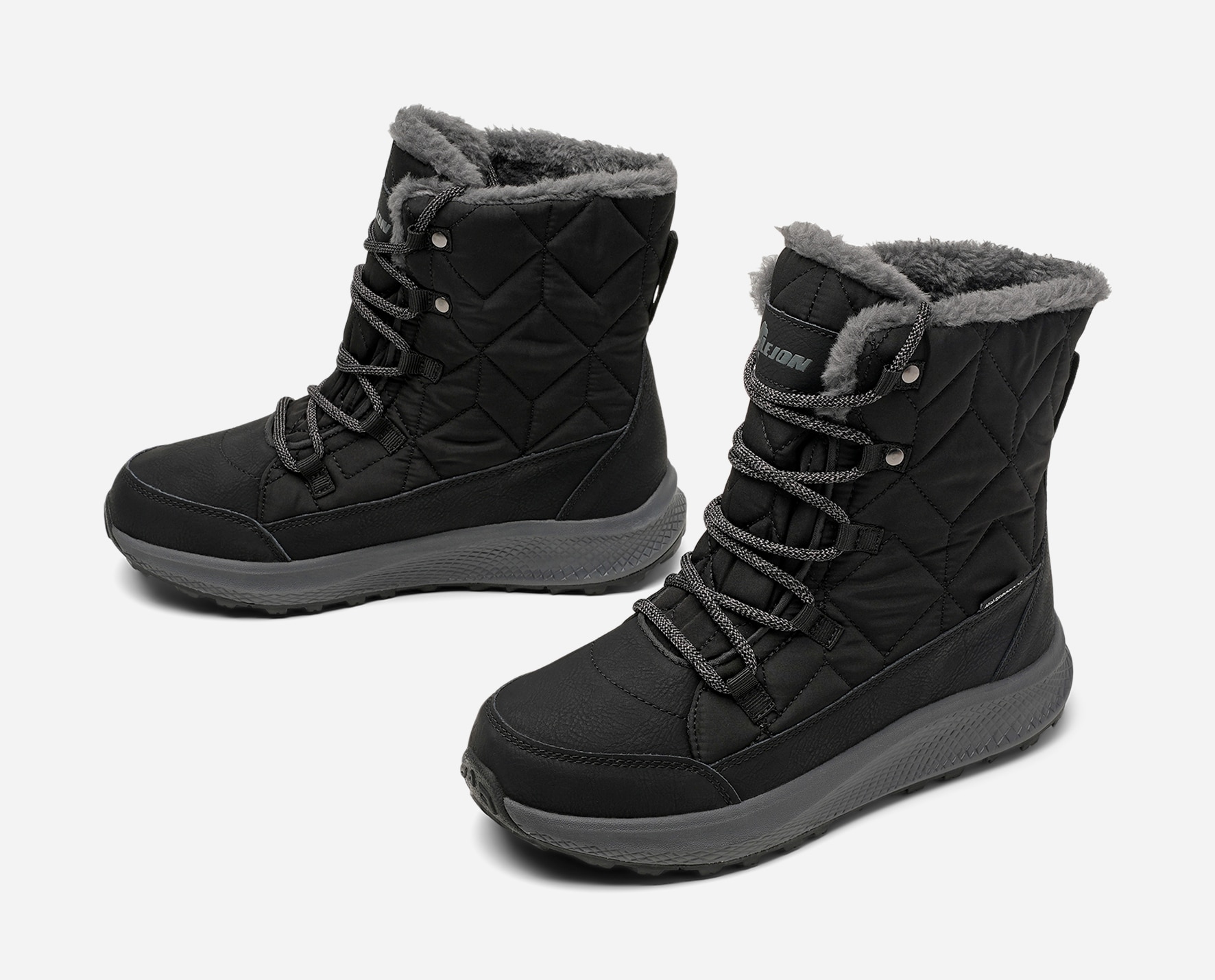 LEJON, Varmfodrade kängor waterproof Svarta