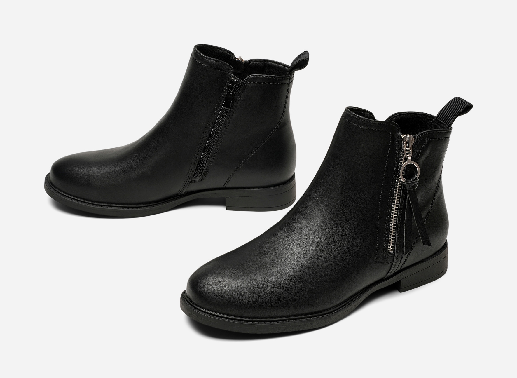 CLOU, Boots med dragkedja Svarta