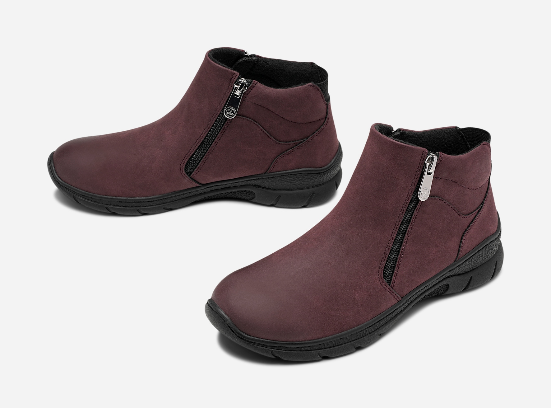 CLOU COMFORT, Boots med dragkedja Lila