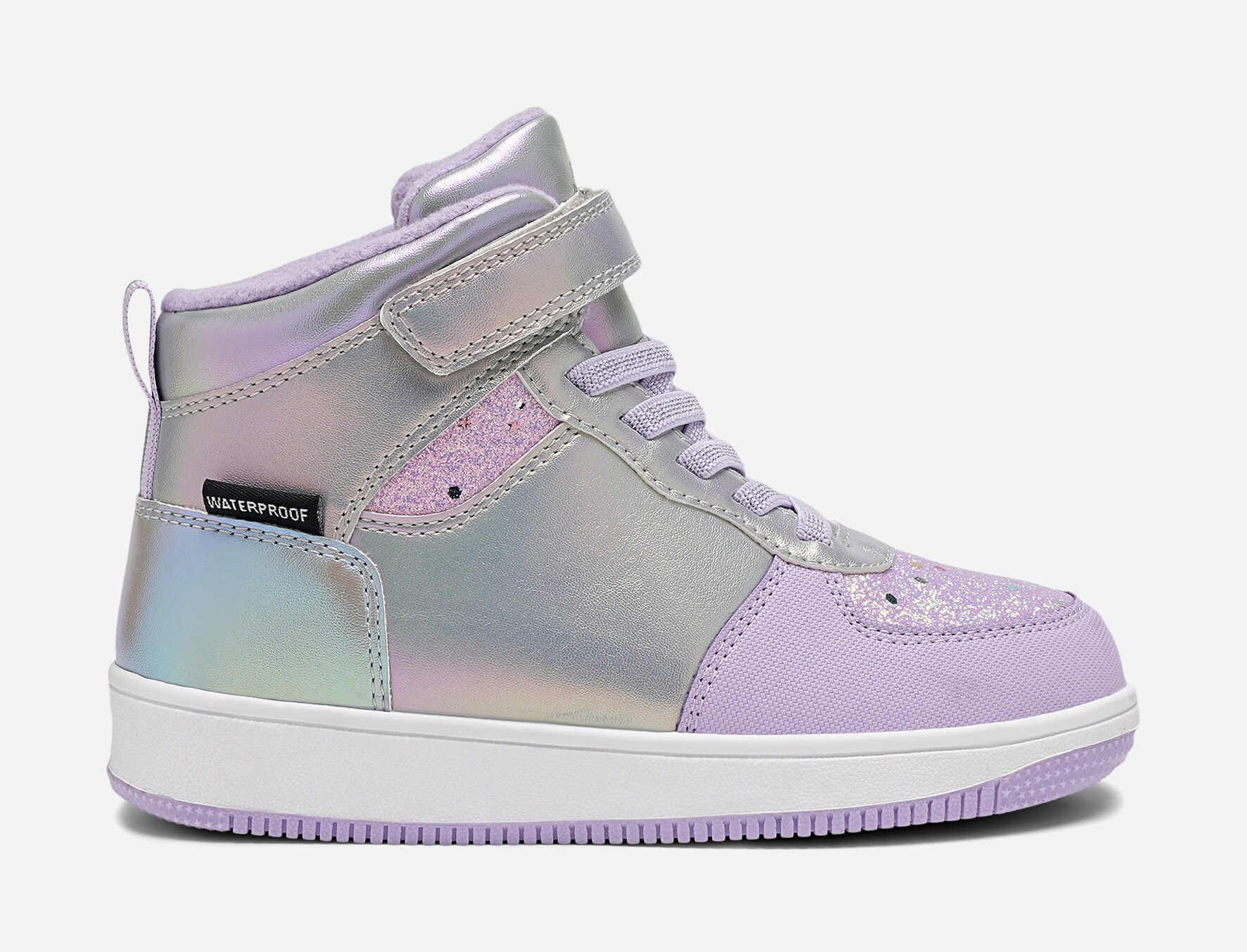 LEJON, Fleecefodrade höga sneakers waterproof Lila