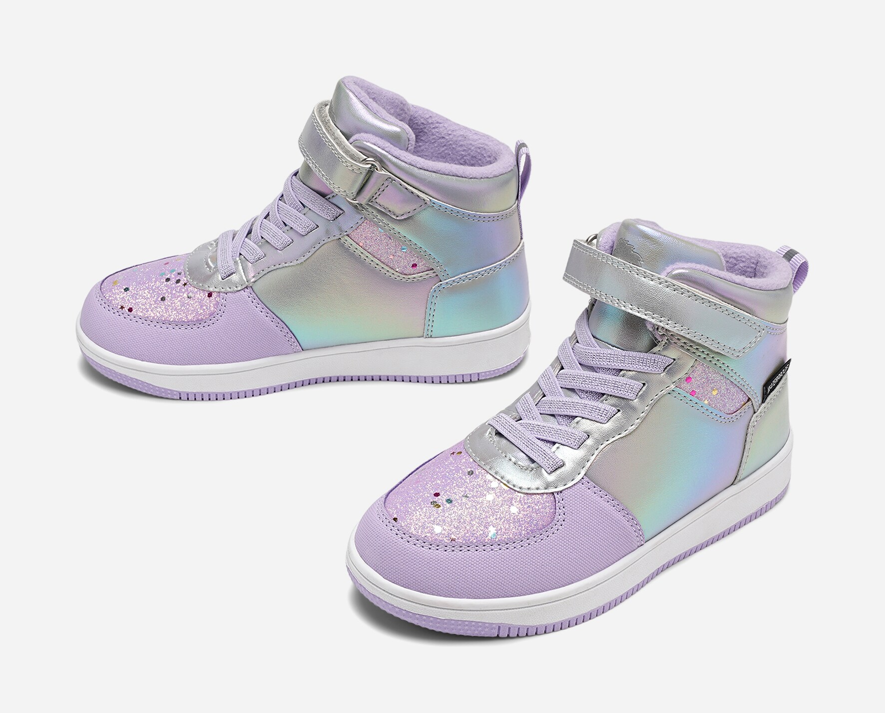 LEJON, Fleecefodrade höga sneakers waterproof Lila