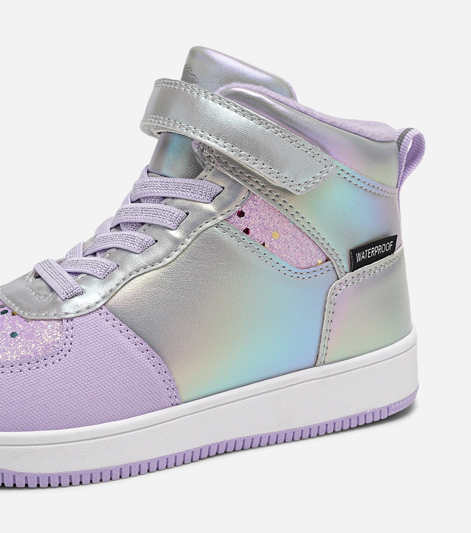 LEJON, Fleecefodrade höga sneakers waterproof Lila