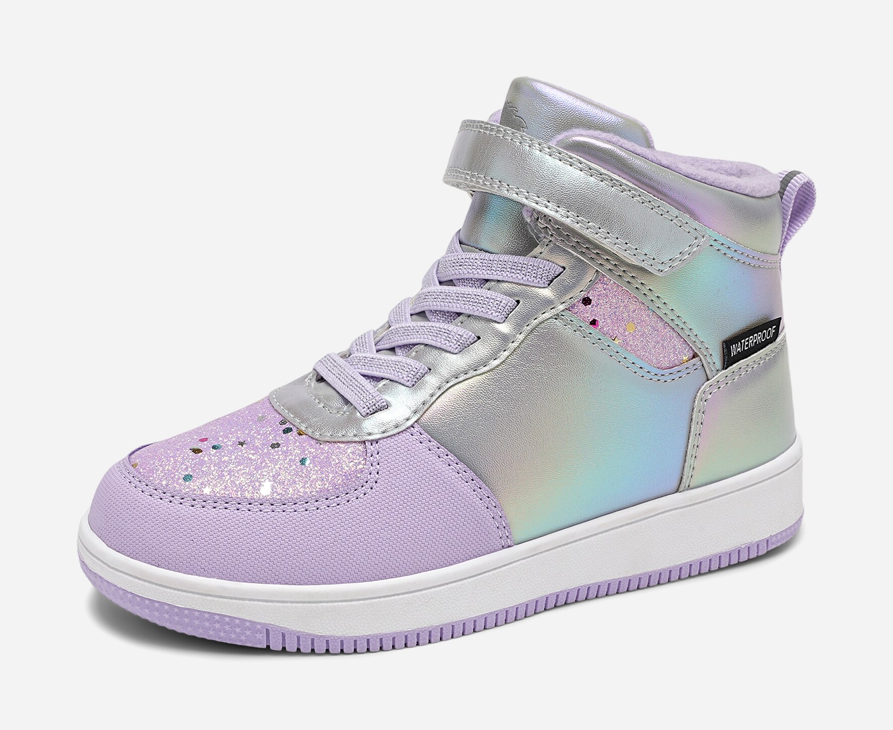 LEJON, Fleecefodrade höga sneakers waterproof Lila