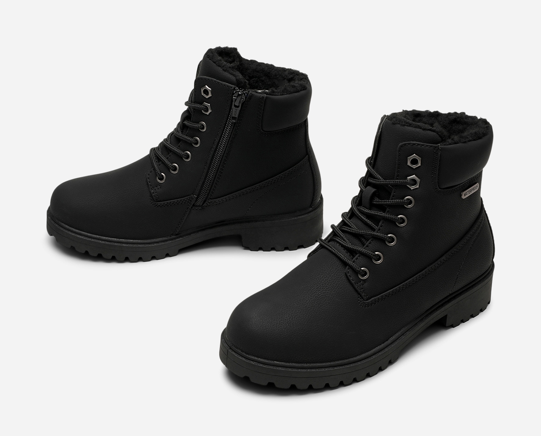 LEJON, Varmfodrade kängor waterproof Svarta