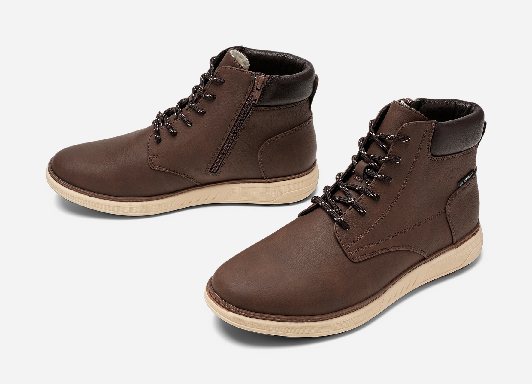 STEPSIDE, Varmfodrade kängor waterproof Bruna