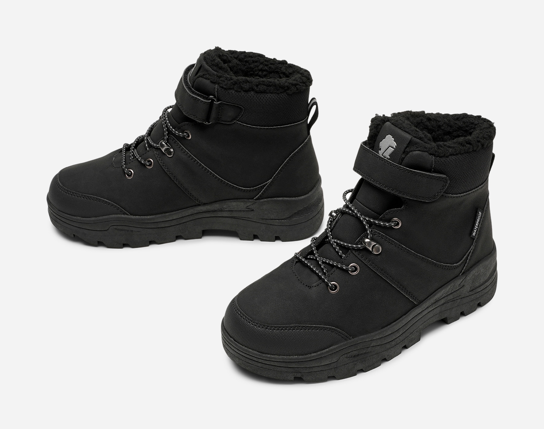 LEJON, Varmfodrade kängor waterproof Svarta