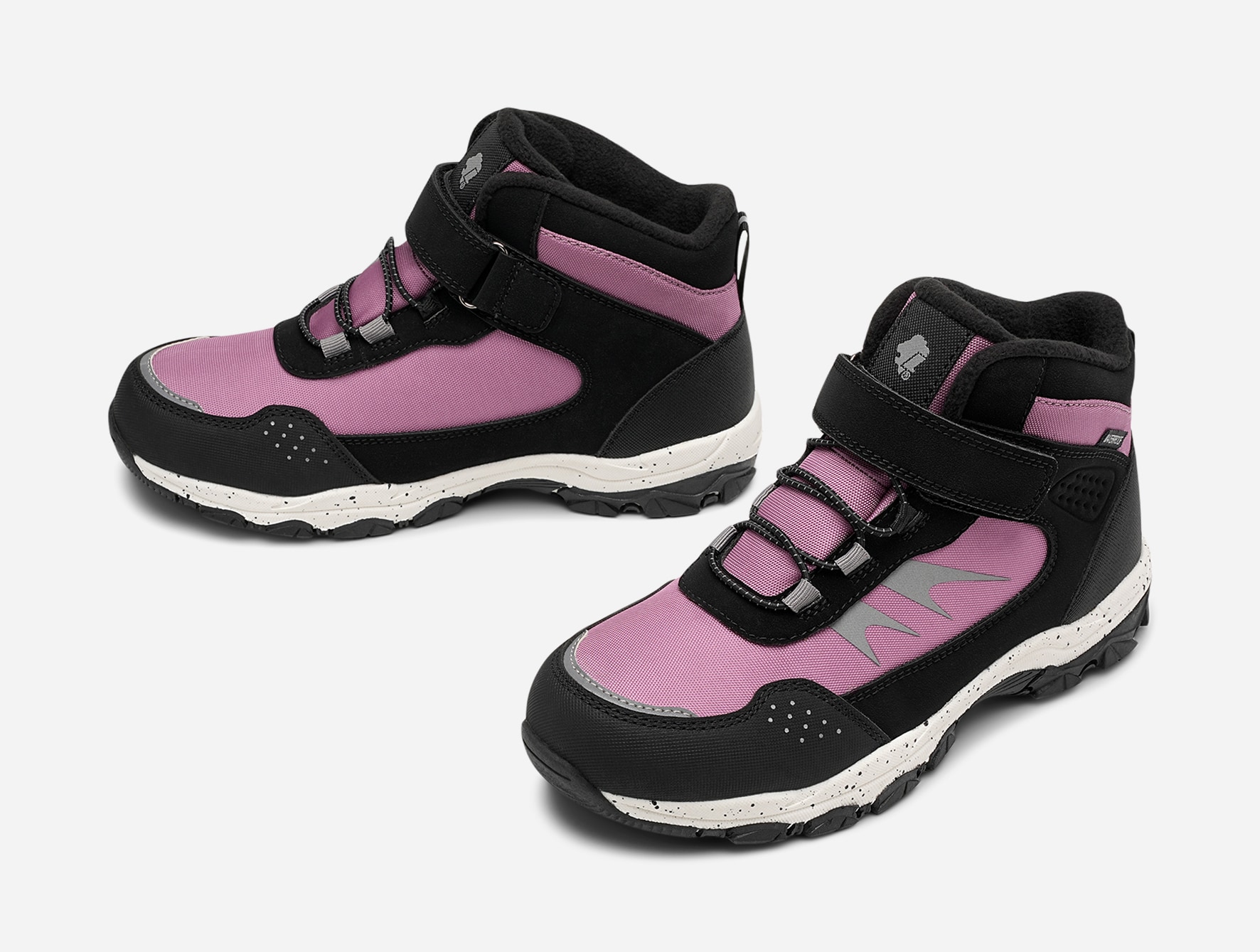 LEJON, Fleecefodrade höga sneakers waterproof Gråa
