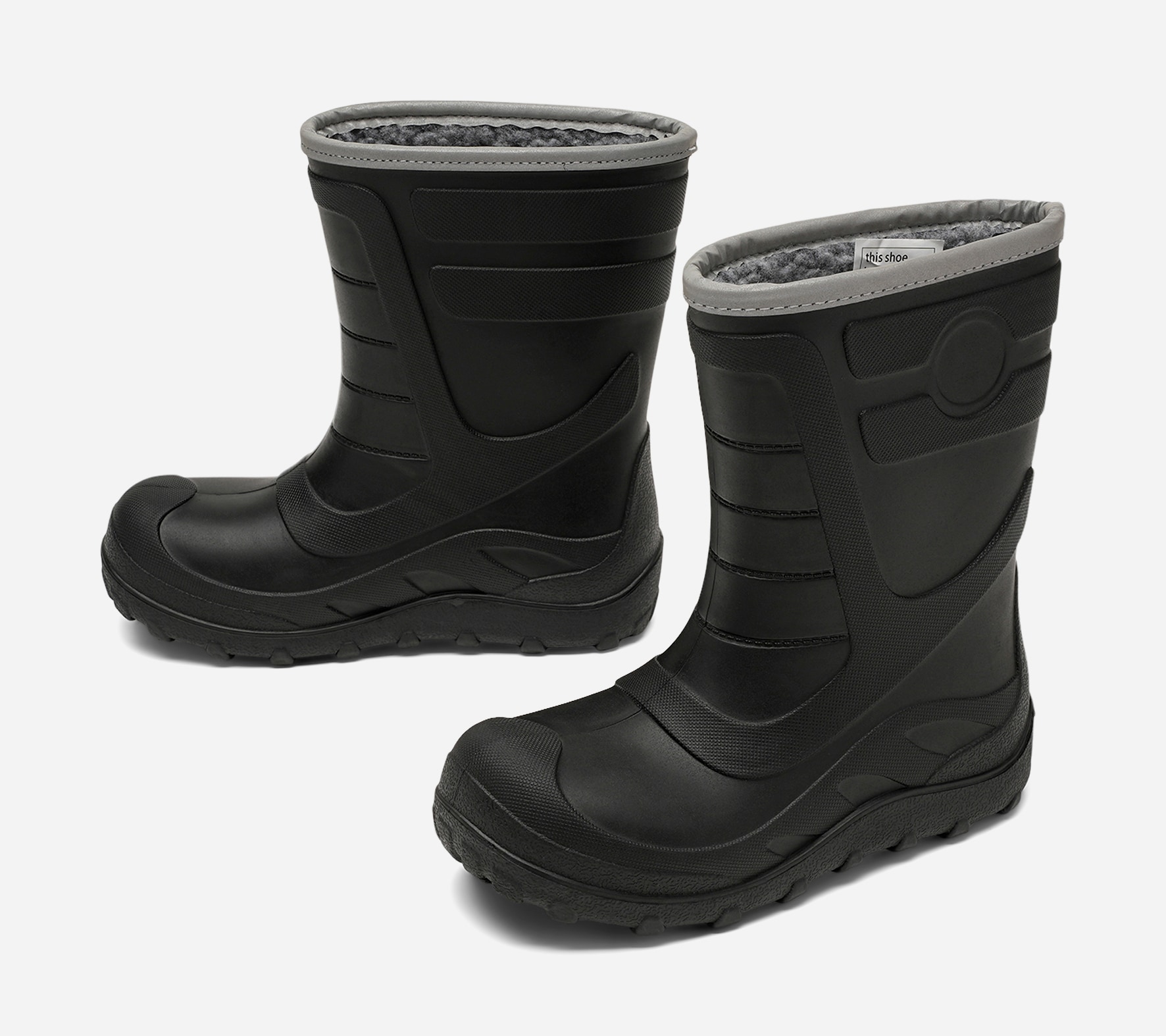 LEJON, Varmfodrade gummistövlar Svarta