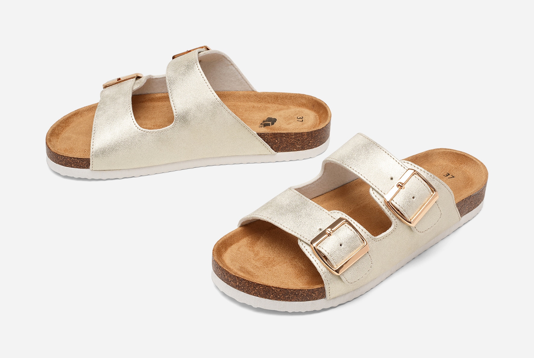 LEJON, Sandaler med spänne Gula