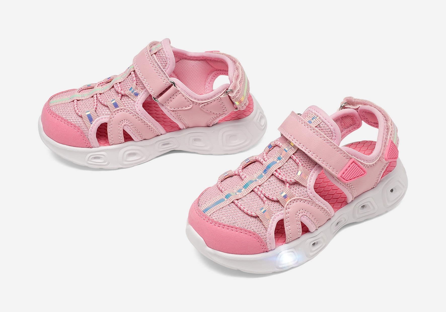 ZOEY, Blinkande sandaler med täckt tå Rosa