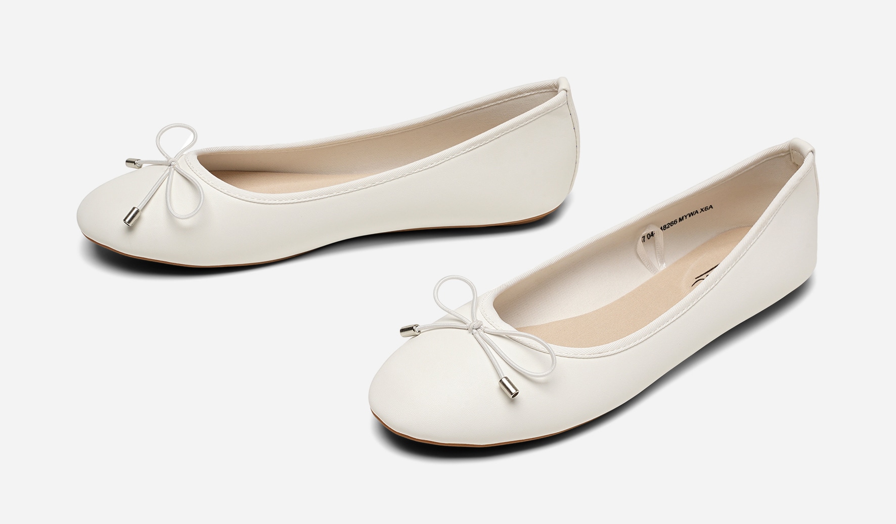 CLOU, Ballerinaskor Vita