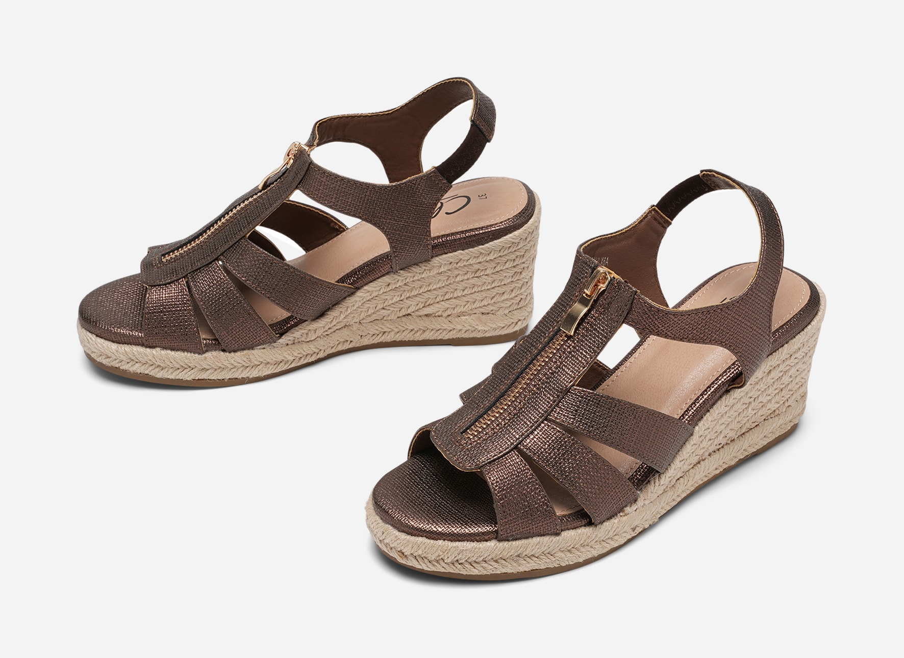 CLOU COMFORT, Sandaletter med repsula Bruna