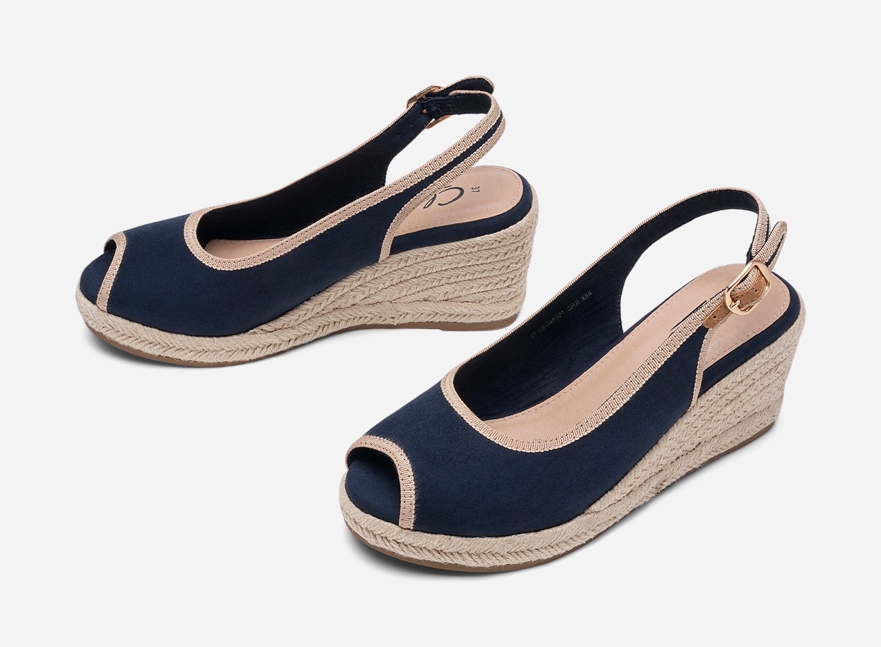 CLOU, Sandaletter med repsula Blåa