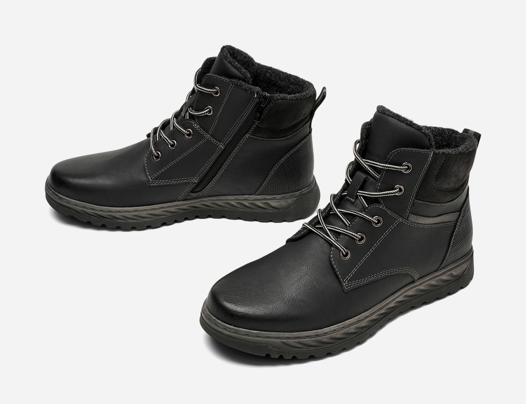 STEPSIDE, Varmfodrade kängor Svarta