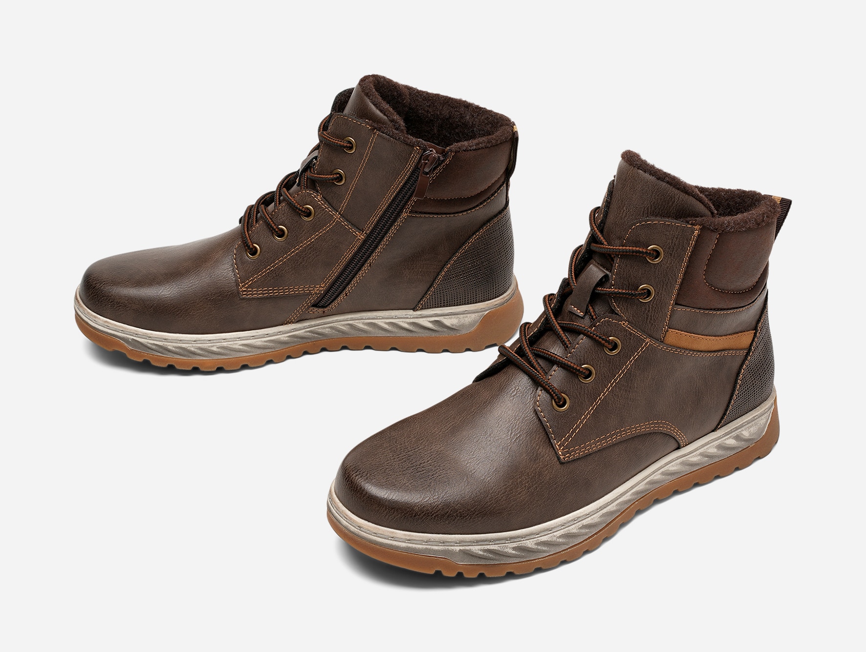 STEPSIDE, Varmfodrade kängor Bruna