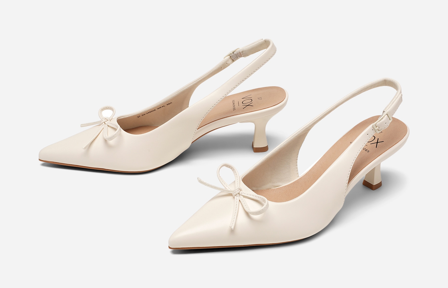 VOX, Pumps med slingback Vita