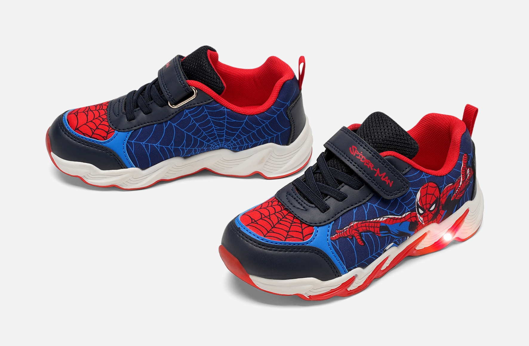 SPIDERMAN, Blinkande sneakers Röda