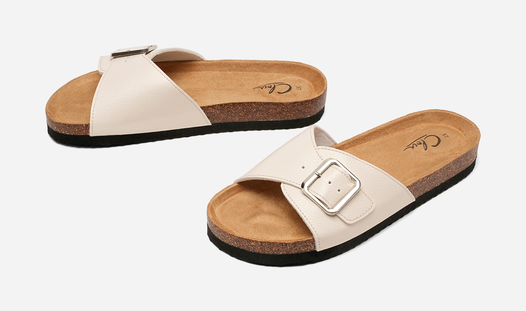 CLOU, Sandaler med spänne Beigea