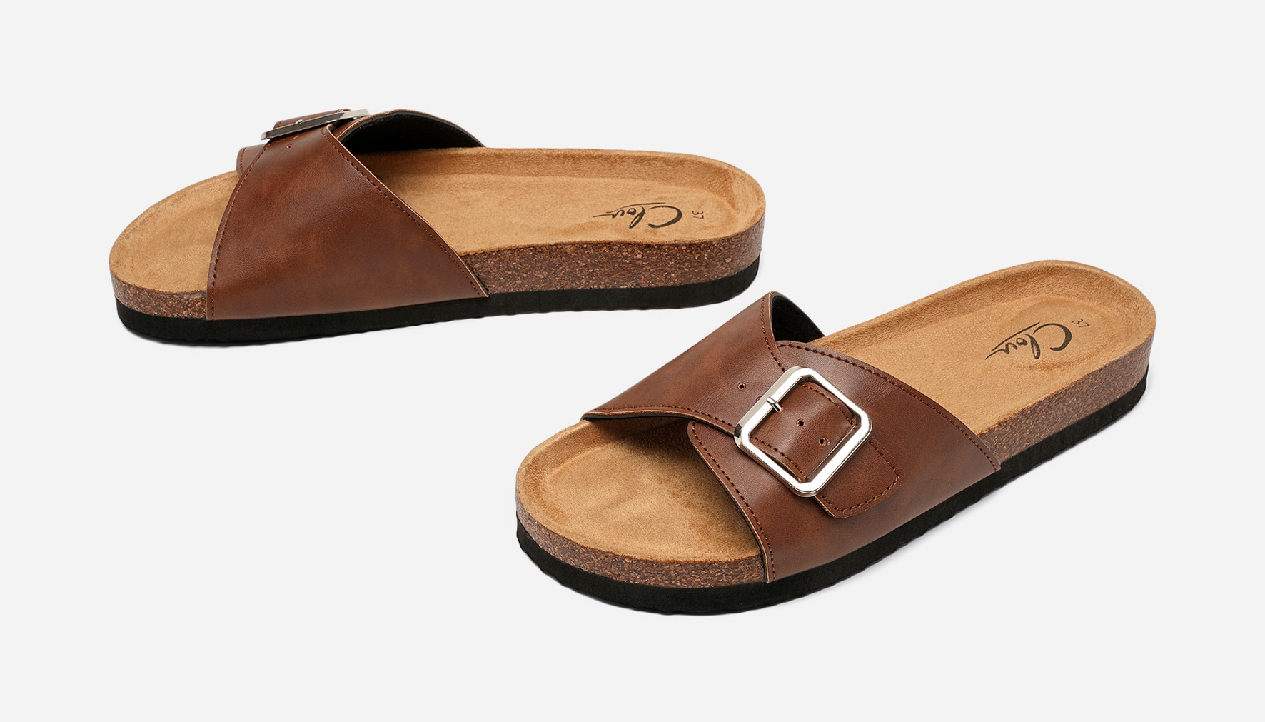 CLOU, Sandaler med spänne Bruna