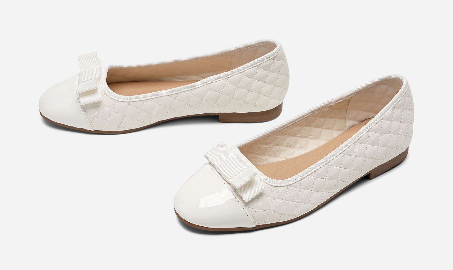 CLOU COMFORT, Ballerinaskor Vita