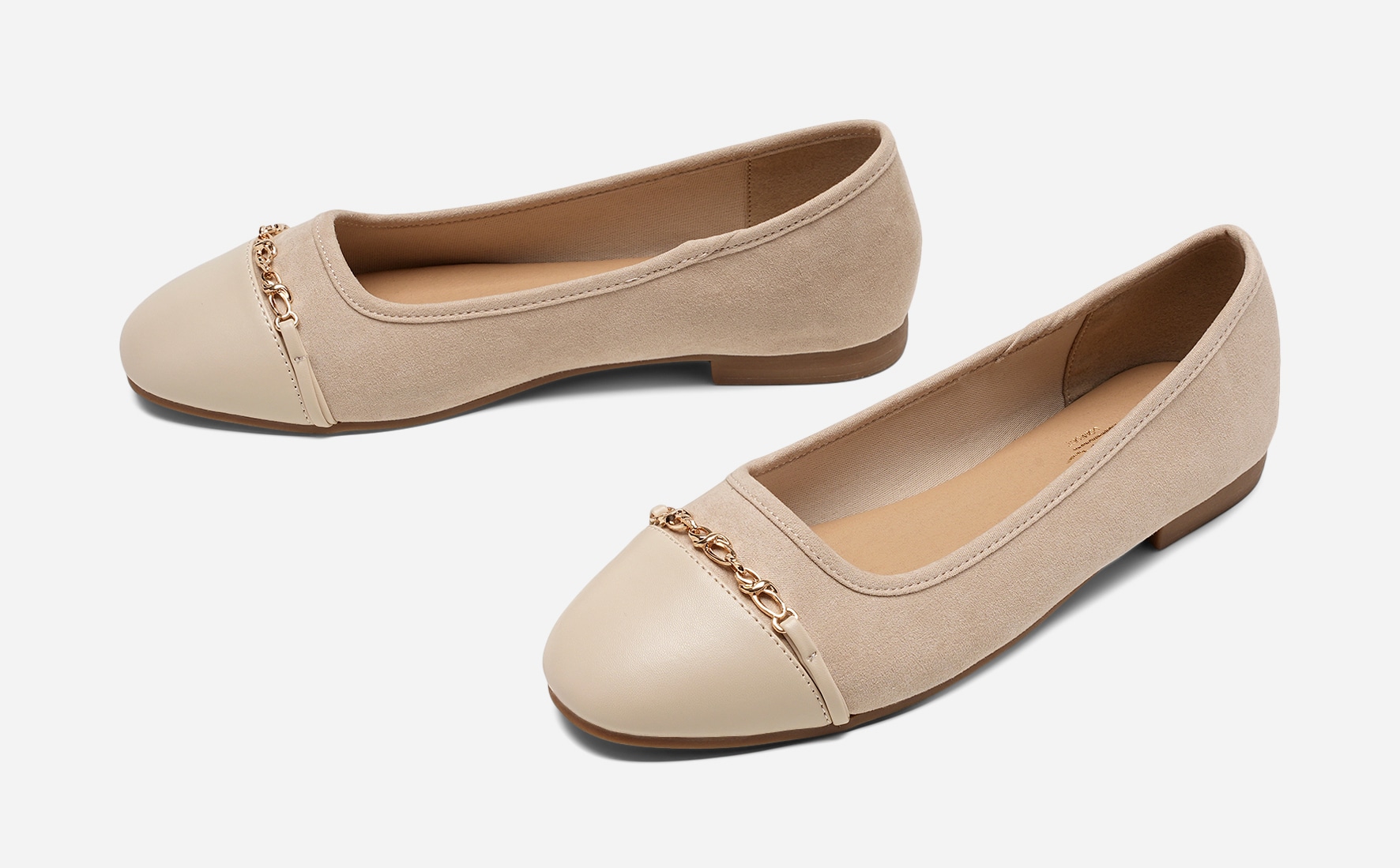 CLOU COMFORT, Ballerinaskor Beigea