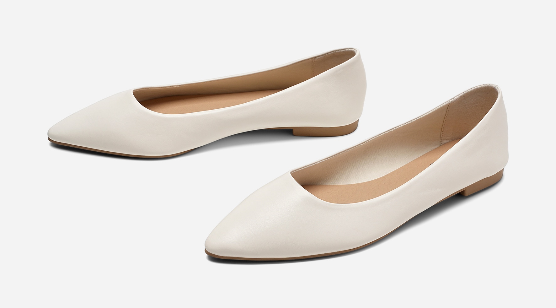 CLOU, Ballerinaskor Vita