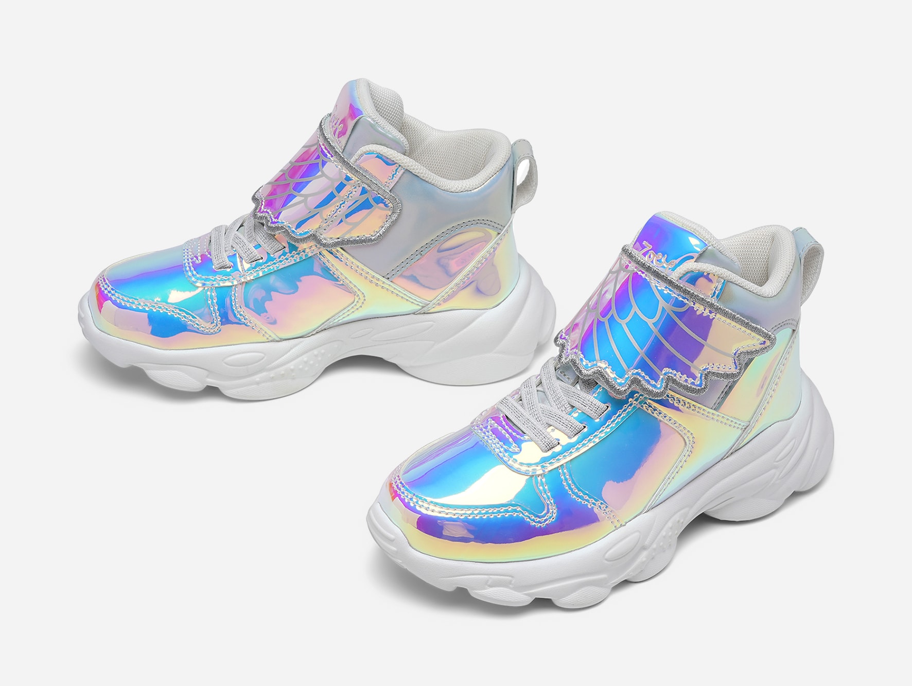 ZOEY, Höga sneakers Metallfärgade