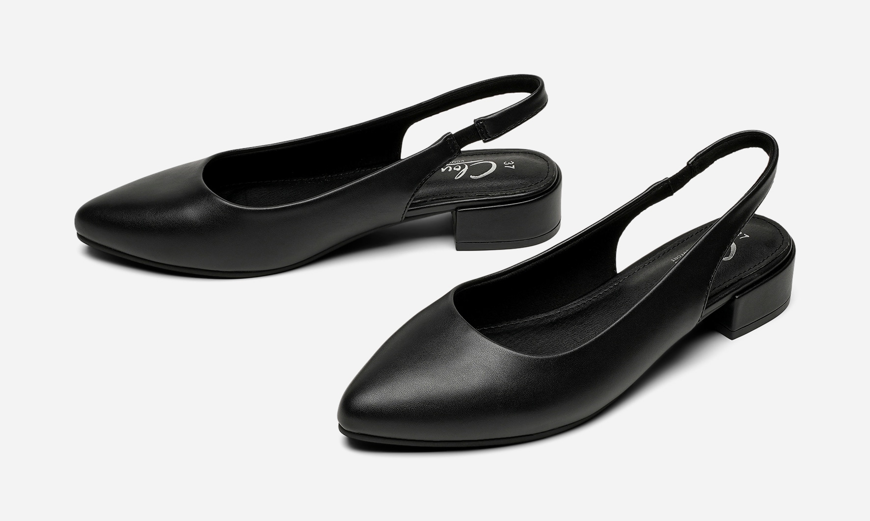 CLOU COMFORT, Pumps med slingback Svarta