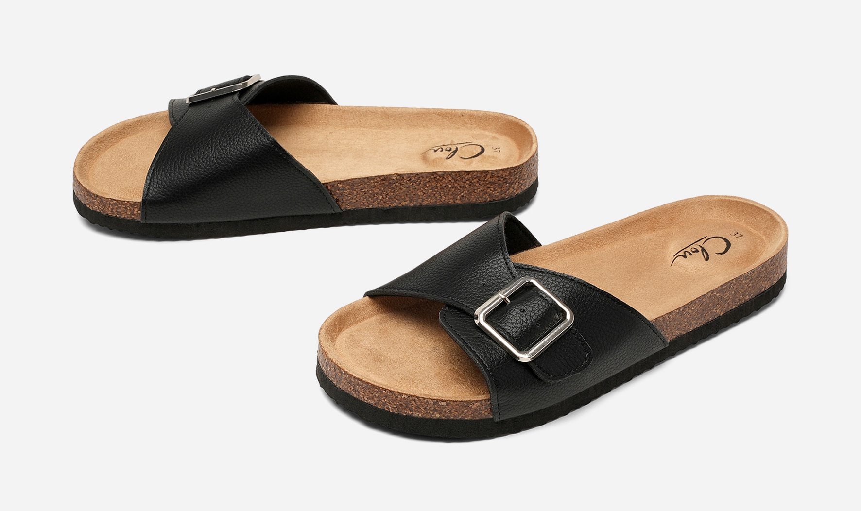 CLOU, Sandaler med spänne Svarta