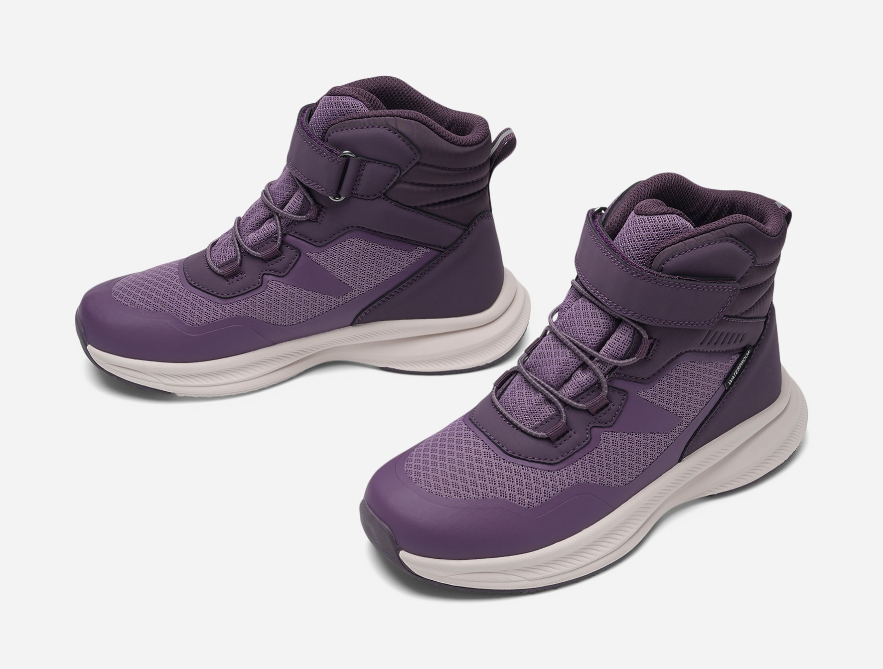 ZOEY, Varmfodrade höga sneakers waterproof Lila