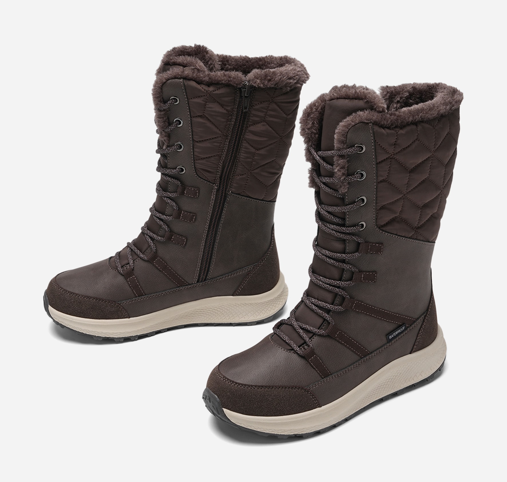 LEJON, Varmfodrade stövlar, waterproof Bruna