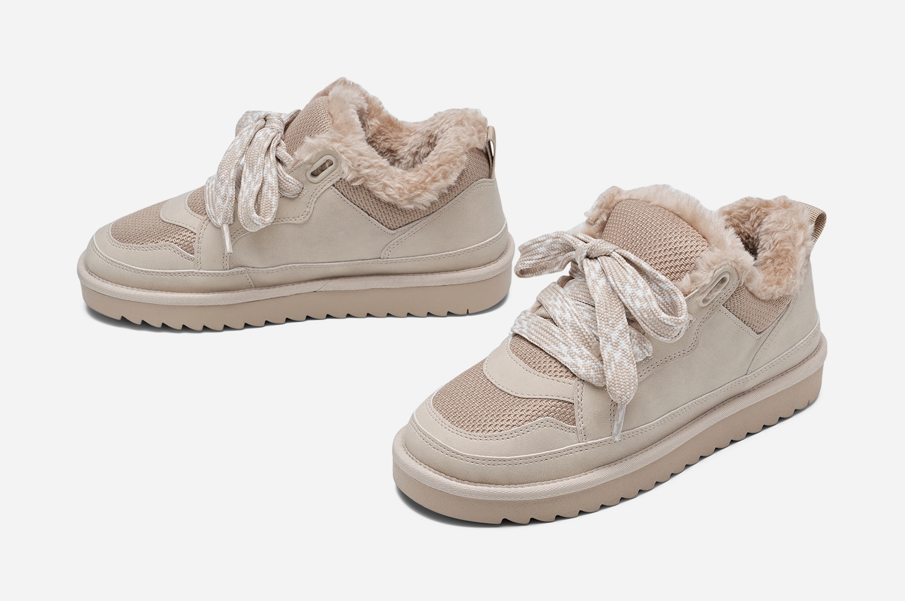 VOX, Varmfodrade sneakers Beigea
