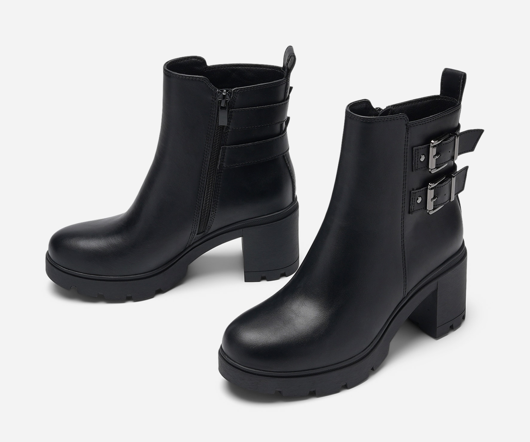 VOX, Boots med spänne Svarta