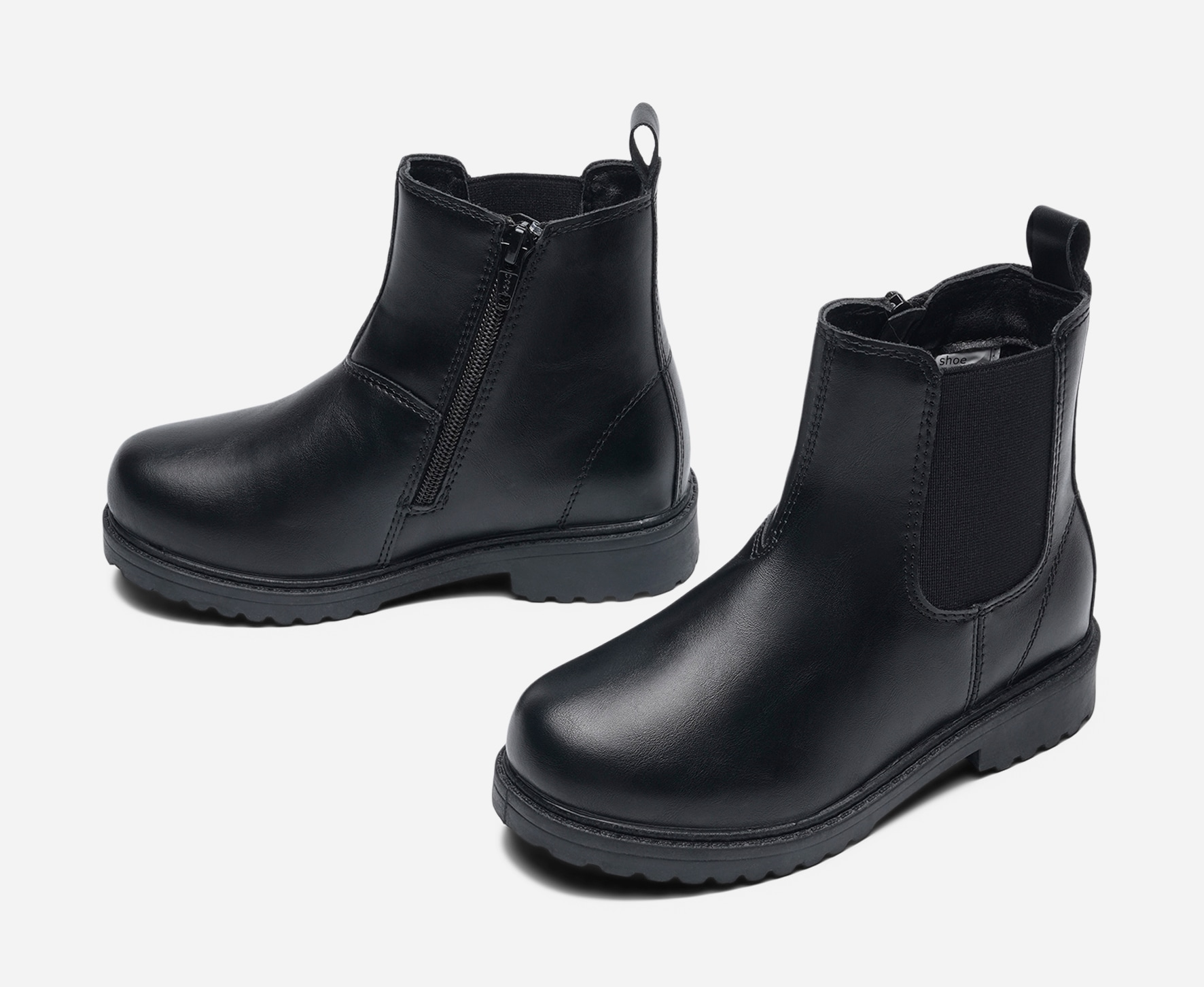 ZACK, Boots med dragkedja Svarta