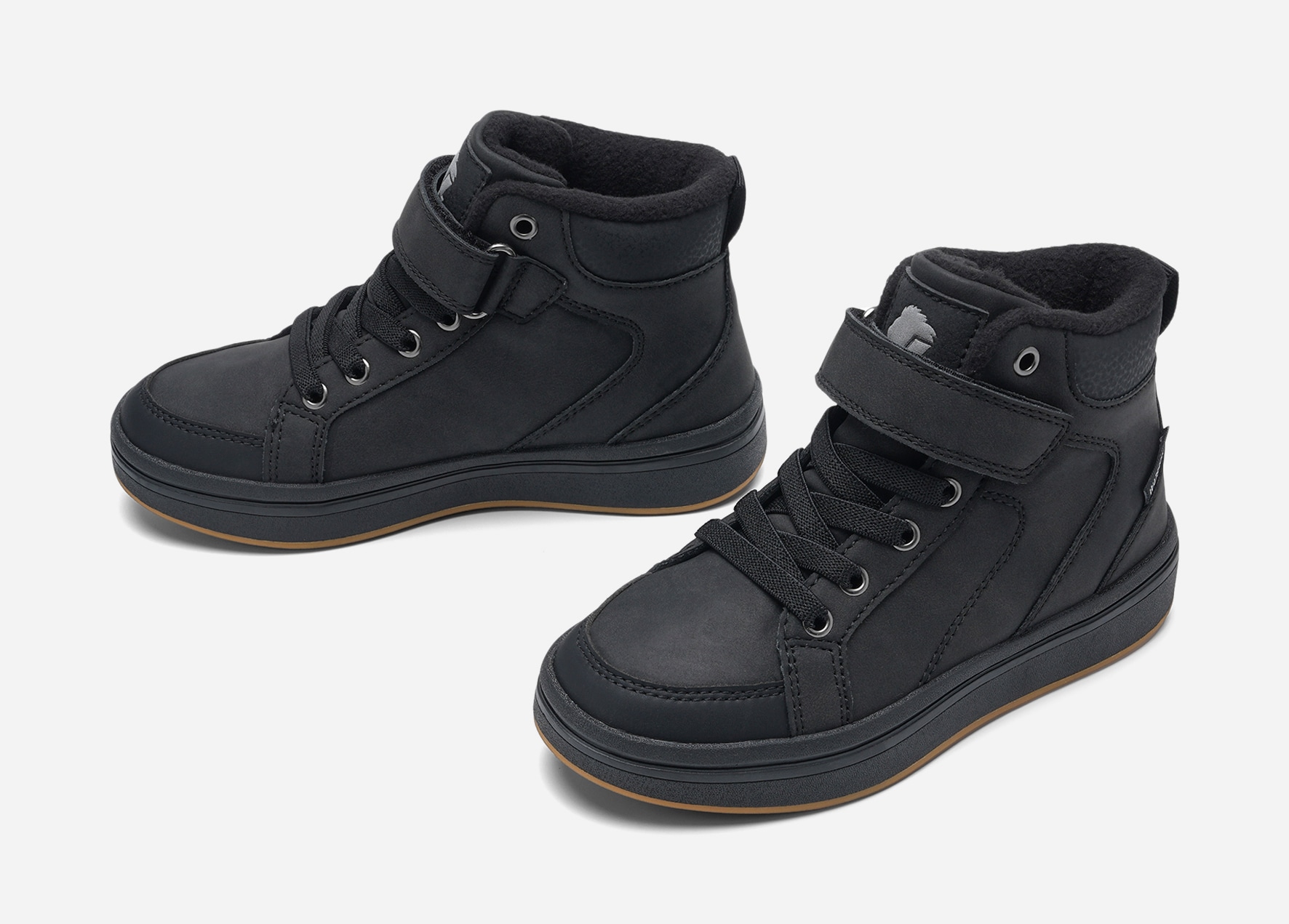 LEJON, Fleecefodrade höga sneakers waterproof Svarta